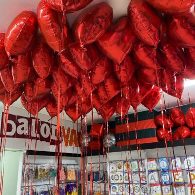 Kırmızı Kalp Uçan Balon